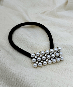 Colita perlas y strass rectangular