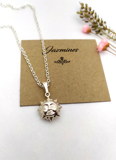 Plata 925 Dije Sol inflado (No incluye cadena)
