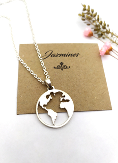 Plata 925 Dije Mapamundi (No incluye cadena)