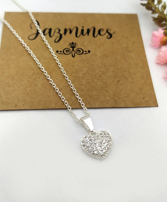 Collar Corazón brillante acero blanco - comprar online