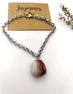 Pulsera Ágata Botswana (Piedra natural) - Jazmines