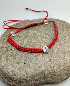 Plata 925 pulsera macramé con cubic en internet