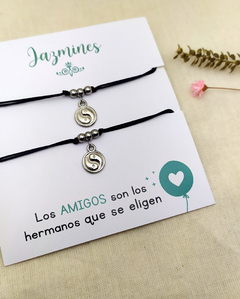 Par de pulseras Yin Yang hilo - comprar online