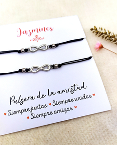 Par de pulseras hilo mini infinito para compartir - comprar online