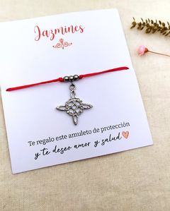 Pulsera hilo rojo + nudo de bruja
