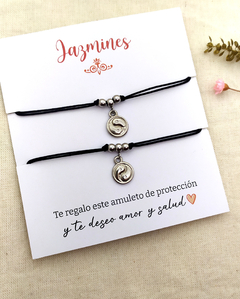 Par de pulseras Yin Yang hilo