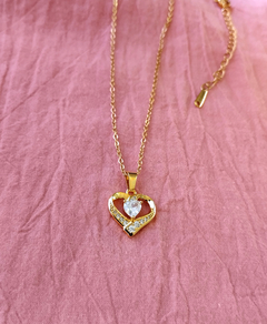 Collar corazón Belinda acero dorado - comprar online