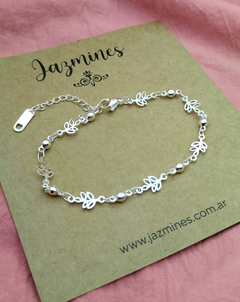 Pulsera ramitas acero blanco