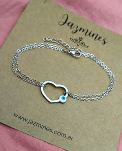 Pulsera centro corazón ojo turco - comprar online