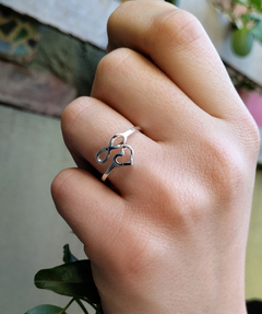 Anillo infinito corazón acero blanco