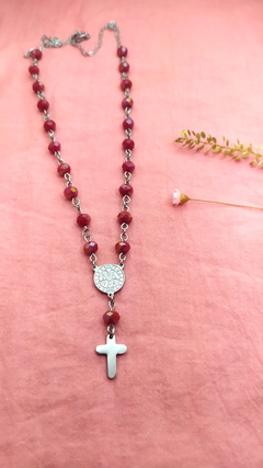 Collar Denario San Benito de cristales - Jazmines