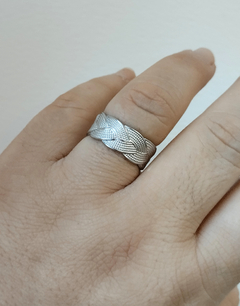 Anillo trenza ancha abiero - comprar online