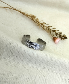 Anillo trenza fina abierto