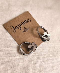 Argollitas con Flor - comprar online