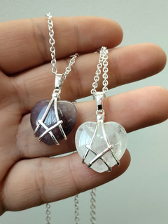 Dije corazón piedra París (no incluye cadena)