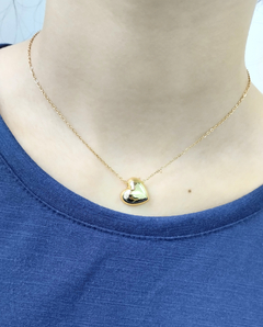 Collar corazón dorado