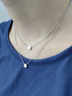 Collar doble Corazón y Estrella en internet