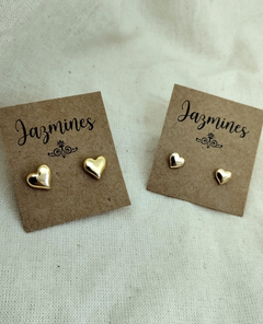 Aros corazoncito dorado