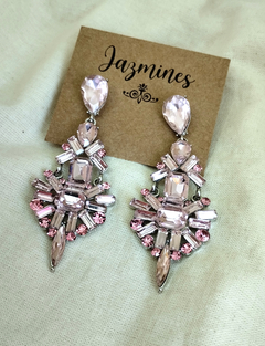 Aros Maca cristales rosa colgantes - comprar online