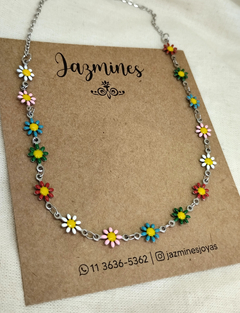 Collar flores esmaltadas