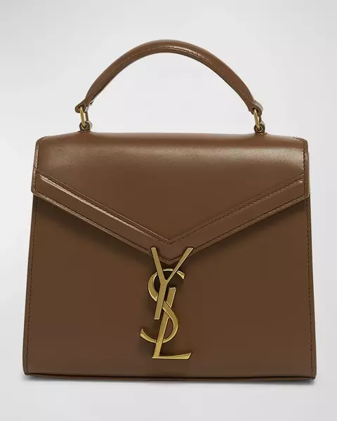Bolsa Saint Laurent Bordeaux Cassandra com Fecho Monograma