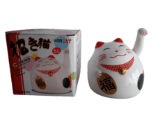 Gato de la Suerte Maneki Neko Color Blanco GRANDE - comprar online