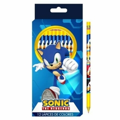 Lápices de Colores x 12 Unidades Sonic Original Cresko