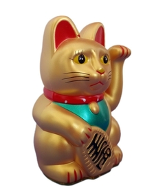 Gato de la Suerte Dorado Nacarado - Maneki Neko en internet