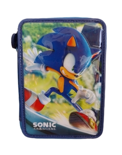 Cartuchera Sonic con Útiles 2 Pisos Cresko