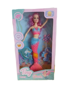 Muñeca Sirena Articulada Tiny con Luz en la Cola