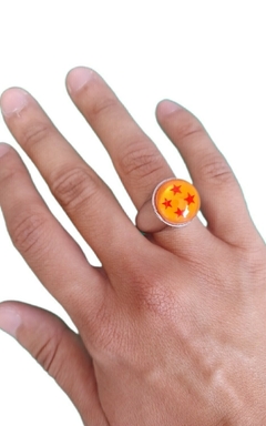 Anillo Esfera 4 Estrellas Dragon Ball de Metal - (MAYORISTA)