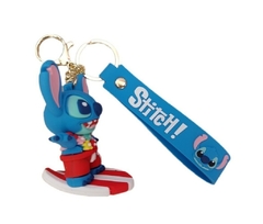 Llavero Stitch con Tabla de Surf de Silicona - Lilo & Stitch - (MAYORISTA) en internet