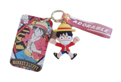 Monkey D Luffy Porta Sube + Llavero de Silicona - One Piece