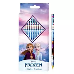 Lápices de Colores x 12 Unidades Frozen Elsa Anna Disney Cresko
