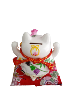 Gato de la Suerte Maneki Neko de Cerámica - Alcancía - comprar online