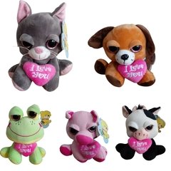 Combo Peluches Animales con Corazón