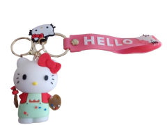 Llavero Hello Kitty Pintora de Silicona