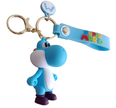 Llavero Yoshi celeste de Silicona - Mario Bros - (MAYORISTA) - comprar online