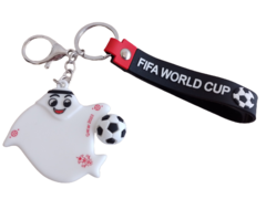 Llavero La'eeb Mascota Mundial Fútbol Qatar 2022 de Silicona - (MAYORISTA)