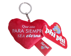 Llavero de Peluche Corazón con Frase San Valentín