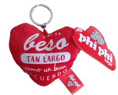 Llavero de Peluche Corazón con Frase San Valentín