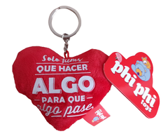 Llavero de Peluche Corazón con Frase San Valentín Día de los Enamorados