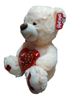 Peluche Oso Beige con Corazón Te Amo - San Valentín - comprar online