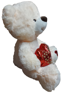 Peluche Oso Beige con Corazón Te Amo - San Valentín en internet