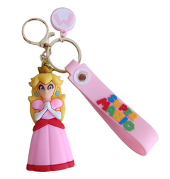 Llavero Princesa Peach de Silicona - Mario Bros - (MAYORISTA)