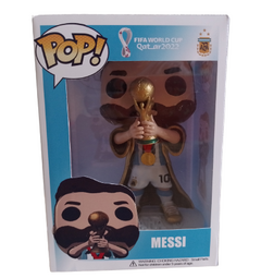 Imagen de Muñeco Funko Pop Custom Lionel Messi con Capa Besht Mundial Qatar 2022 Fútbol - (MAYORISTA)