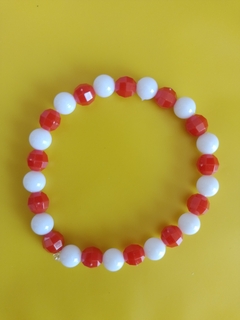 Pulsera Roja y Blanca - Elástica - comprar online