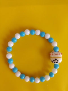 Pulsera Argentina Gato de la Suerte Blanco - comprar online