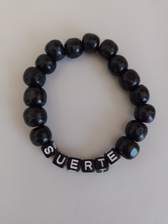 Pack x 2 Pulseras Buena Suerte - Negras Elásticas en internet