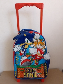 Mochila Sonic The Hedgehog con Carrito 12 Pulgadas Cresko en internet
